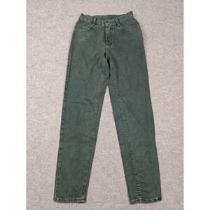 Vintage Lee Regular Fit Tapered Jeans Juniors 5 Green Wash High Rise Denim USA